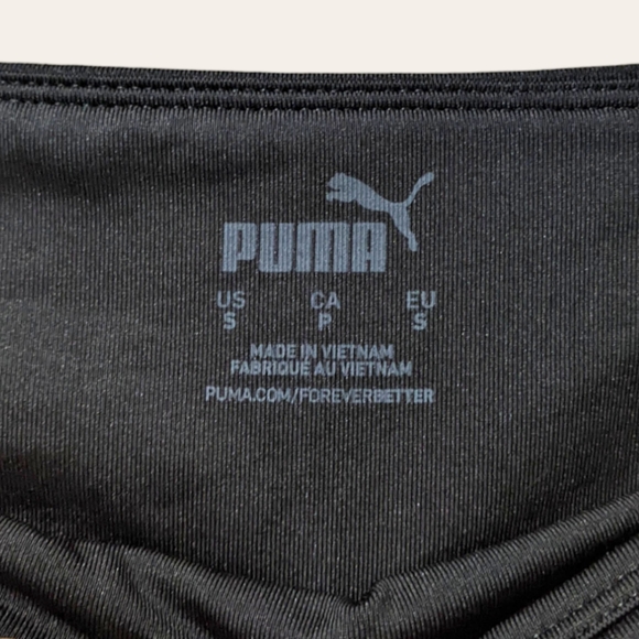 Puma Black Yoga Leggings Running Activewear Full Length Small with Pockets - Picture 5 of 8